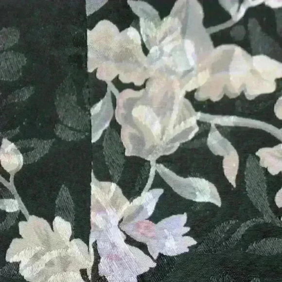 JONES NEW YORK Vintage 90s Pure Silk Kimono Style Crop Floral Button Top Large - Picture 6 of 10